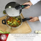 thumbnail of Magefesa Athenas - Olla Express Rápida de 8 L, Acero Inoxidable 18/10, Apta para Inducción, Fondo Termo-Difusor, Cocina Sana, Ahorro de Energía