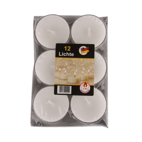 12er Tray Maxi PC, Stimmungslichter - 8 h Brenndauer - Teelichter