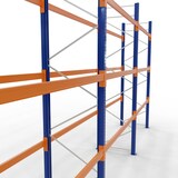 thumbnail of Palettenregal-Starterset 4000 x 8444 x 1100 mm (HxBxT), blau/verzinkt/RAL 2004, 4 Ebenen, max. Palettengewicht 860 kg, Feldlast 10.250 kg