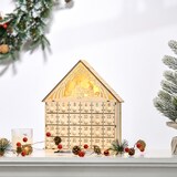 thumbnail of HOMCOM Calendario dell'Avvento 24 Cassetti Presepe Intagliato e Luci