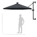 thumbnail of vidaXL Wandparasol met LED's en metalen paal 300 cm antracietkleurig
