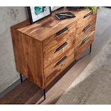 thumbnail of Kommode Sheesham und Metall, 6 Schubladen, Industriedesign. 117x42x80 cm | Kadima Design