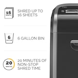 thumbnail of Destructora trituradora de papel Fellowes 79Ci, 1-3 usuarios, destruye hasta 16 hojas en partículas de 4x38mm, DIN P-4, papelera 23L/220 hojas