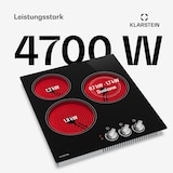 thumbnail of EasyCook Domino Keramikkochfeld 3000W Drehregler schwarz Schwarz