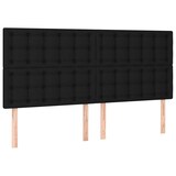 thumbnail of vidaXL Boxspringbett mit Matratze & LED Schwarz 160x200 cm Stoff