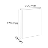 thumbnail of Exacompta  Cod. 54385E - Raccoglitore foderato in Ppl, 2 anelli tondi diam. 25mm in terza di copertina, 25,5x32cm rosso  - Confezione da  10 pz.