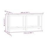 thumbnail of vidaXL Werkbank Weiß 180x50x80 cm Massivholz Kiefer