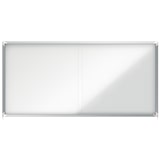 thumbnail of Nobo abschließbarer Schaukasten mit magnetischer Notiztafel, Praktische Schiebetüren, 27 x A4, Premium Plus, Weiß, 1902572