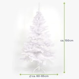 thumbnail of Weißer Weihnachtsbaum 150 cm künstlicher Tannenbaum 400 Spitzen