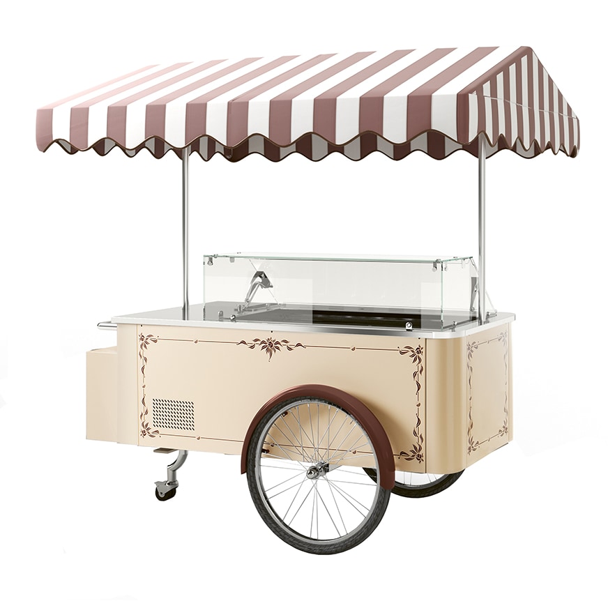 ISA Speiseeiswagen CARRETTINO BEIGE, cremegelb