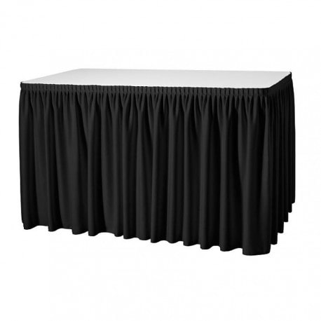 Skirting Plisseefalte Schwarz Orlando 410 cm - LTITEX