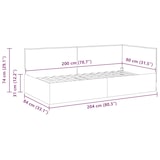 thumbnail of vidaXL Hoekbedframe met hoofdeinde Donkergrijs 80 x 200 cm Stof