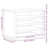 thumbnail of vidaXL Bureau Organizer artisanaal eikenkleurig 36 x 26 x 29.5 cm