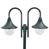 thumbnail of Helloshop26 - Lampada da terra da giardino E27 220 cm alluminio 2 lanterne verde scuro 02_0042542