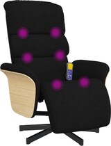 thumbnail of vidaXL Massagesessel mit Fußteil Schwarz Stoff