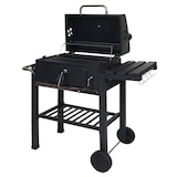 thumbnail of Grillwagen HWC-K93, Holzkohlegrill Standgrill Barbecue BBQ Gartengrill mit Deckel Ablagen, Stahl, 110x100x51cm schwarz