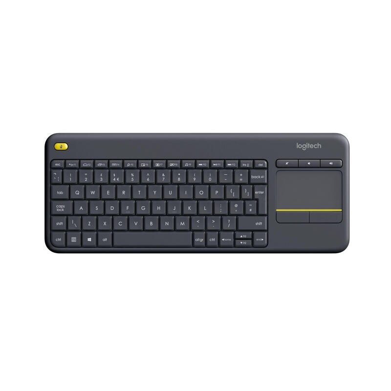Teclado Ingles Logitech K400 Plus Tv Rf Inalambrico Qwerty Negro