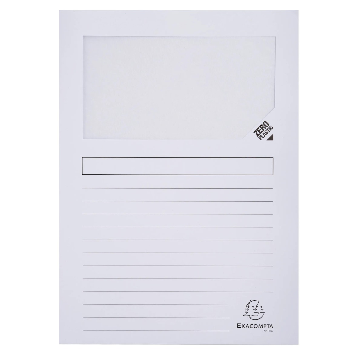 Exacompta - Réf. 50110E - Carton de 400 chemises à fenêtre Forever® 120 g/m²- dim 22 x 31 cm pour A4 - couleur blanc