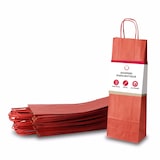 thumbnail of Bolsas Sos Con Asas 1 Botella  100 G/M2 14+8X40 Cm Burdeos Kraft (250 unidades)