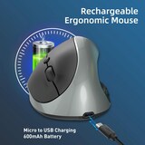 thumbnail of Souris Ergonomique Sans Fil Rechargeable Pour Gaming Avec Précision Laser Gris YONIS