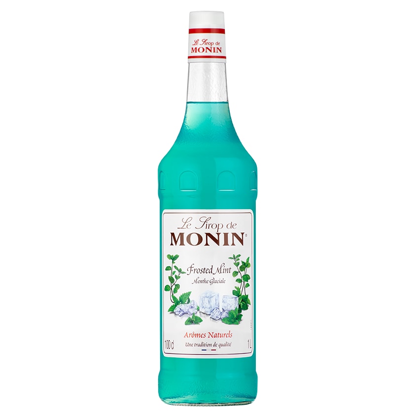 MONIN - Sirop de Menthe Glaciale 1L pour sirop à l'eau, cocktails et limonade