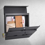 thumbnail of Briefkasten mit Zeitungsfach 37x11x36,5 cm Anthrazit aus Edelstahl