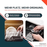 thumbnail of homeX Geschirrspüler 60 cm, Einbau Spülmaschine teilintegrierbar - 14 Maßgedecke, 7 Programme, AquaStop, DWSI601444C