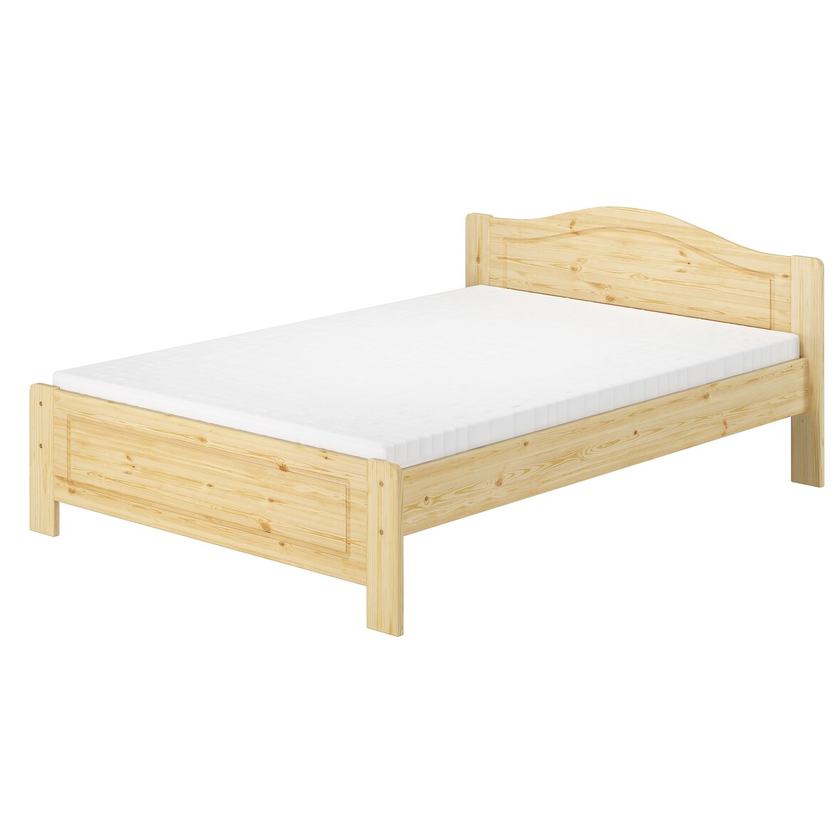 Doppelbett Kiefer natur Ehebett 140x200 Futonbett Massivholzbett Rollrost Matratze 60.37-14 M