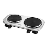 thumbnail of Camry CR6511 Fogão Eléctrico duplo, 2 Queimadores 18,5 cm e 15,5 cm, Regulador de Temperatura, 1500 W e 1000 W, 1500W-1000W, Prata