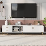 thumbnail of Merax TV-Ständer für 75-Zoll-Fernseher, Lowboards, TV-Boards, TV-Schrank, Entertainment-Center, TV-Konsolentisch weiß