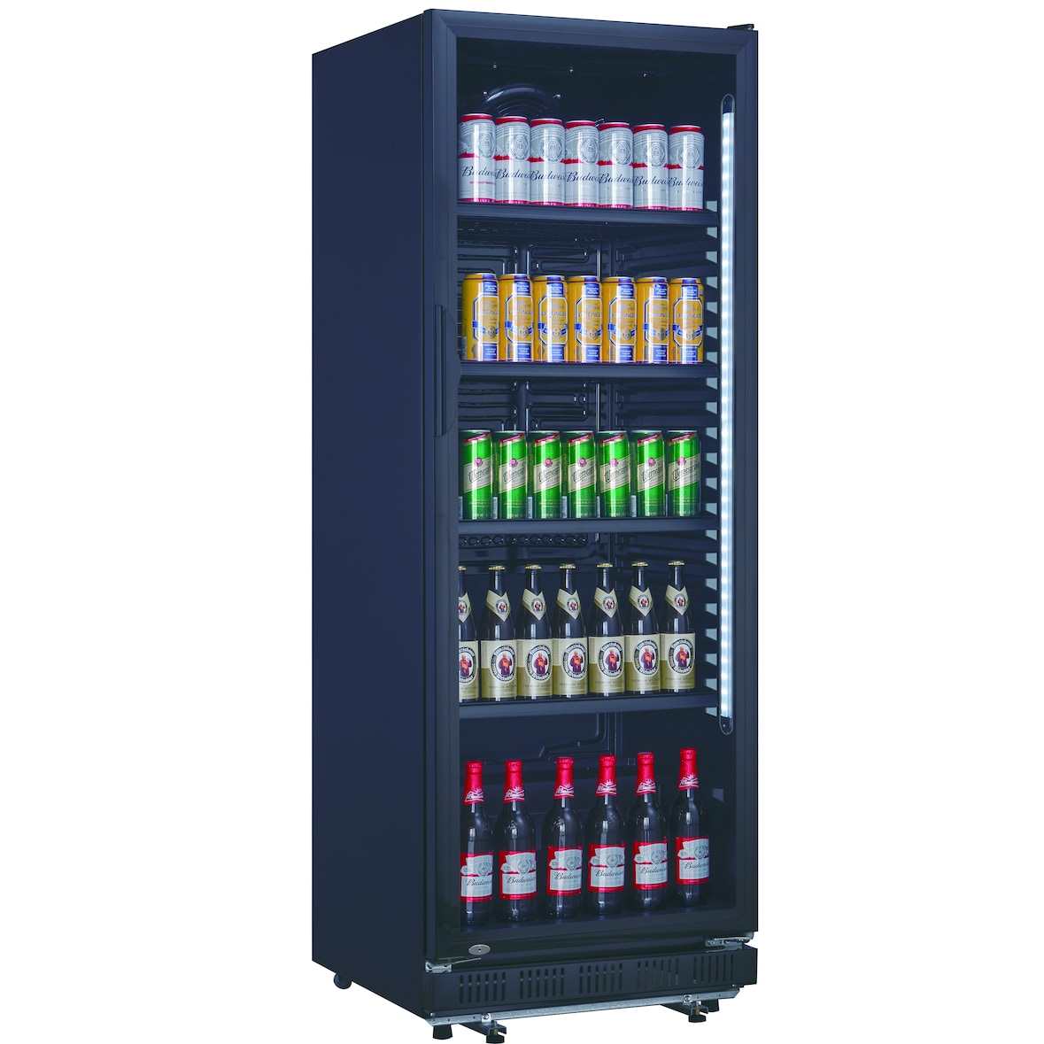 L2G - RJ-360 - Vitrine a boisson, refrigeration assistee, 0/+10°c, interieur abs noir, exterieur noir, eclairage led