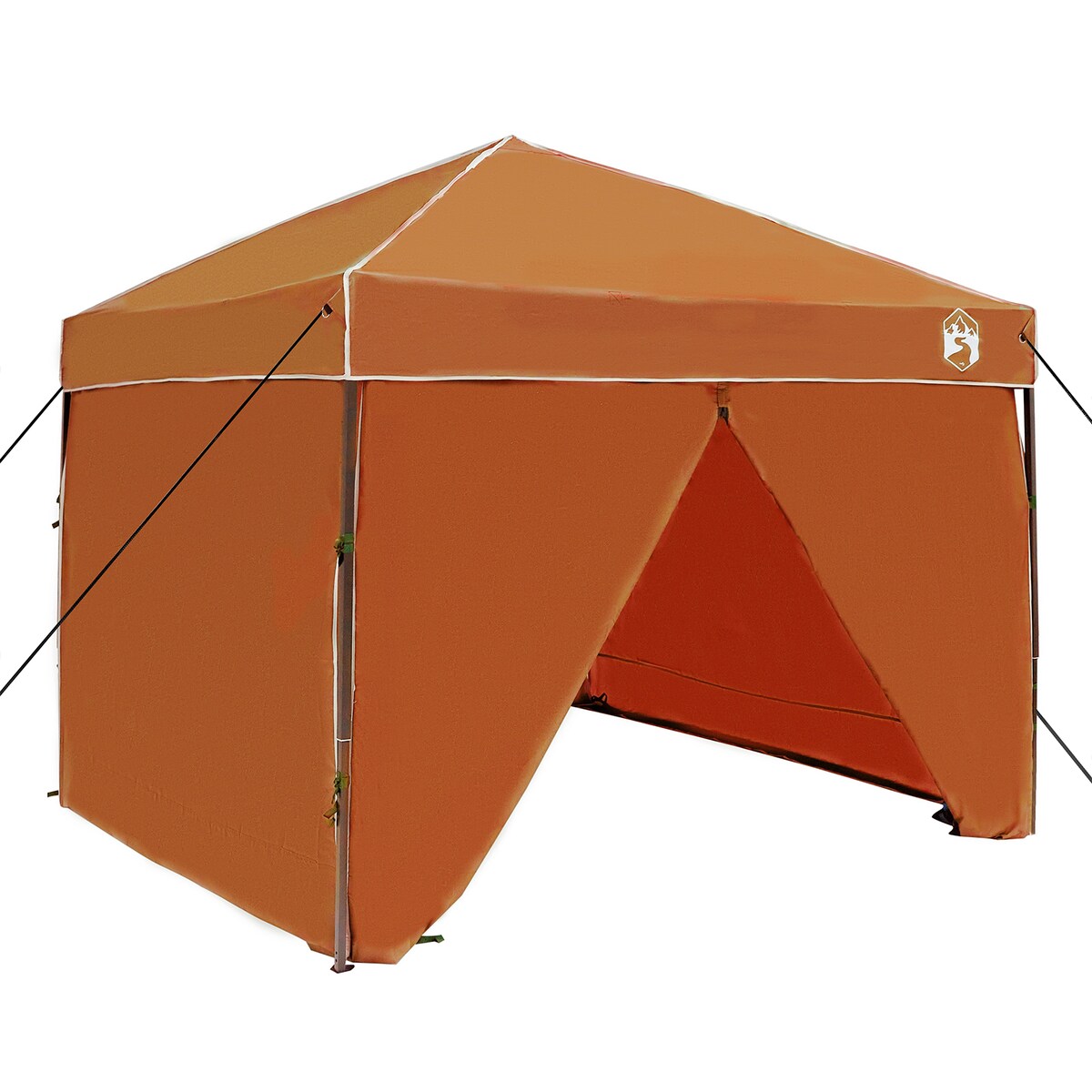 vidaXL Pavillon-Zelt Orange 250 x 250 x 227 / 236 / 245 cm Oxford Stoff