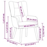 thumbnail of vidaXL Fauteuil Lichtgrijs 63 x 67 x 94 cm Fluweel