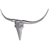 thumbnail of FineBuy Deko Geweih Bull M Aluminium Design Hörner 100cm Wanddekoration Silber