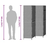thumbnail of vidaXL Raumteiler Schwarz 195 x 180 cm Poly-Rattan