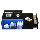 thumbnail of Couchtisch 100x50x35 cm Hochglanz Glasplatte LED-Schubladen Stauraum Ablage Wohnzimmer Tisch modern Design schwarz