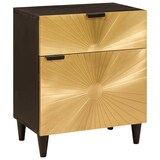 thumbnail of vidaXL Nachttisch Schwarz und Gold 50 x 33 x 60 cm massives Mangoholz