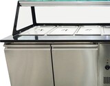 thumbnail of Skyrainbow SNACK-Line Bain-Marie Theke 4x GN1/1, Granit Star Galaxy schwarz, 153x82x85,5 Glasaufbau Klarglas ohne Zwischenablage, H=396mm