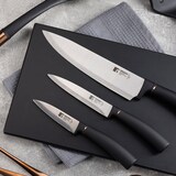 thumbnail of Chef sauce PIXEL - Frigideira de alumínio prensado de Ø24x4,5cm com 3 facas de aço inoxidável e 5 utensílios de cozinha de silicone