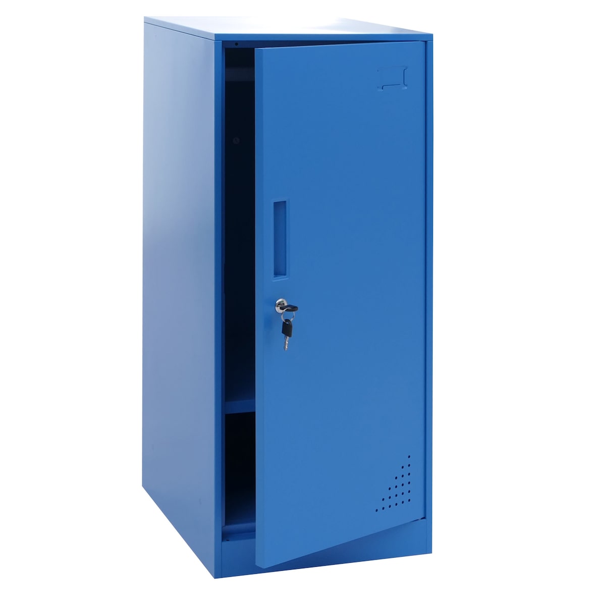 Cacifo HWC-P63, cacifo para cofre Armário de cacifos Porta do armário para roupa, 90x38x45cm aço ~ azul