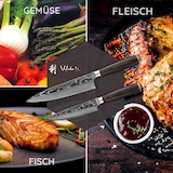 thumbnail of Wakoli EDIB Essentials 2er Set Damastmesser - 13 cm und 20 cm Profi Chefmesser Küchenmesser - 67 Lagen Damaststahl - Pakkaholzgriff - Inklusive Gesche