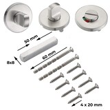 thumbnail of Türgriff Edelstahl Türgarnitur Türdrücker Türbeschlag Türklinke Innentür Bad WC LIA WC Garnitur-SET