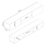 thumbnail of Helloshop26 - Meuble TV 180 x 31 x 29,5 cm effet chêne 03_0007876