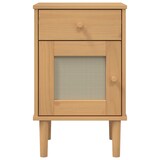 thumbnail of vidaXL Nachttisch SENJA Rattan-Look Braun 40x35x65cm Massivholz Kiefer