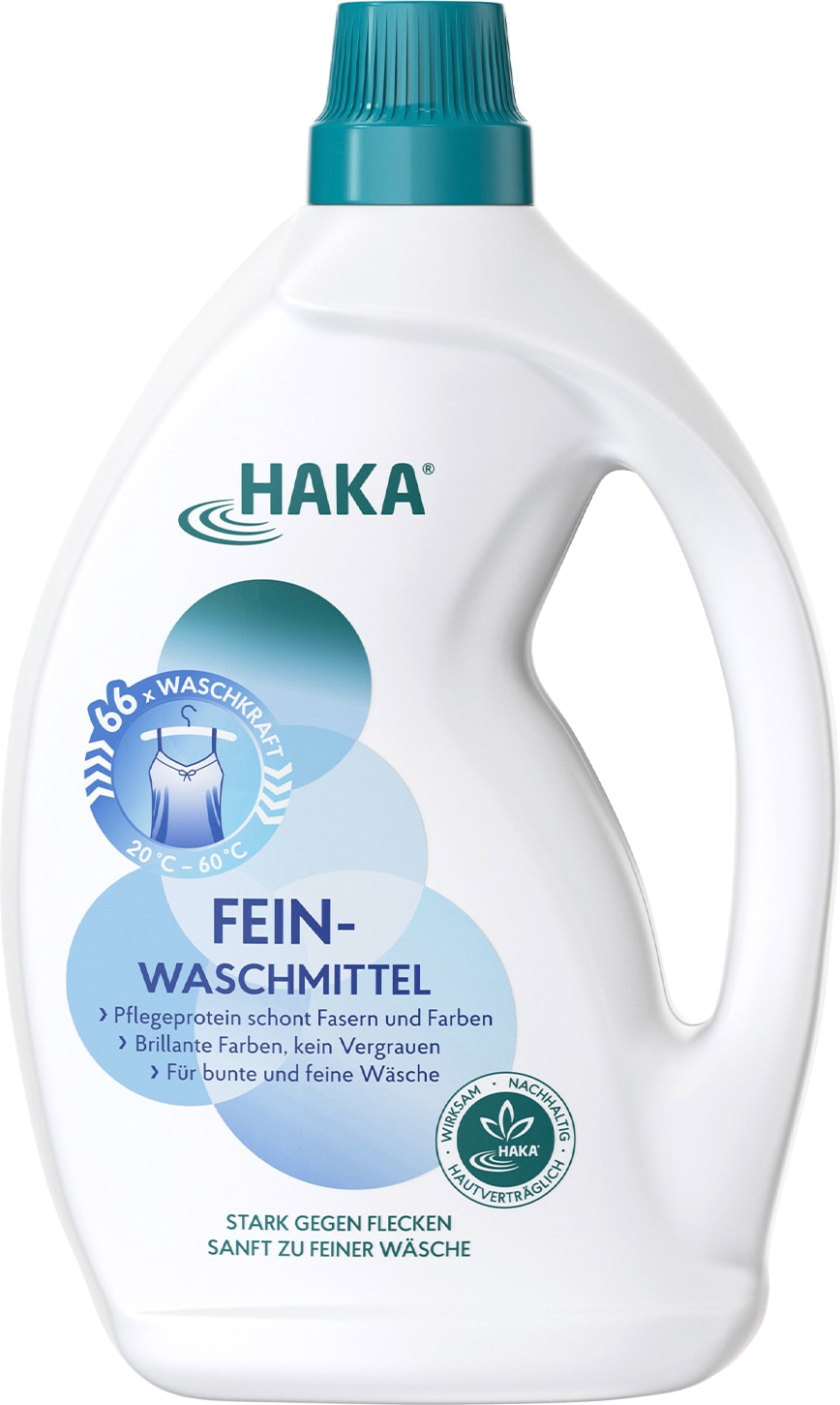 HAKA Feinwaschmittel 2l Waschmittel für Seide, dunkle Wäsche Flüssigwaschmittel