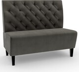 thumbnail of Gastro Sitzbank Paris | 180 cm breit | Samtstoff in Anthrazit | Chesterfield | Dinerbank