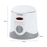 thumbnail of Bomann FRR 1290 CB Freidora Fondue, 1 L, 6 Tenedores Fondue, Termostato Regulable, Filtro Antiolores Humos 900W Blanco/Gris