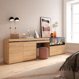 thumbnail of Frisiertisch, Schminktisch, Ablage, 284x35x75 cm, Mit Schublade, Elektrokamin XXL, Kommode, Modern, Eiche _452_61