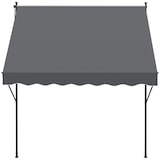 thumbnail of Outsunny toldo manual retráctil 200x175x210-310cm toldo ajustable con manivela protección solar UV40+ prueba de aiento para balcón jardín terraza gris