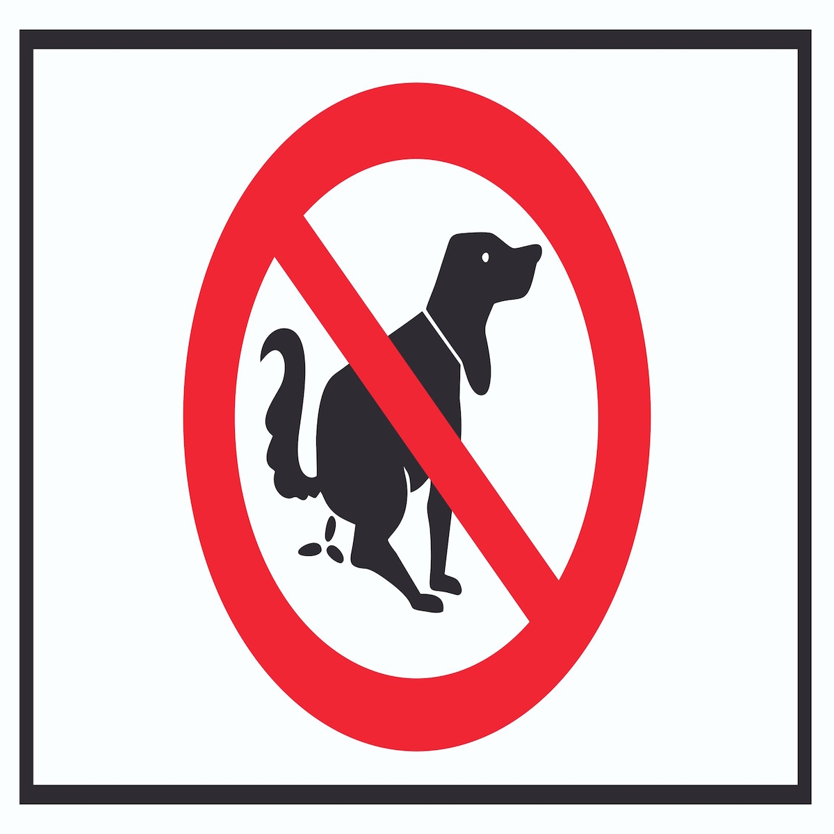 Hier ist kein Hundeklo Symbol Schild A4 (210x297mm)
